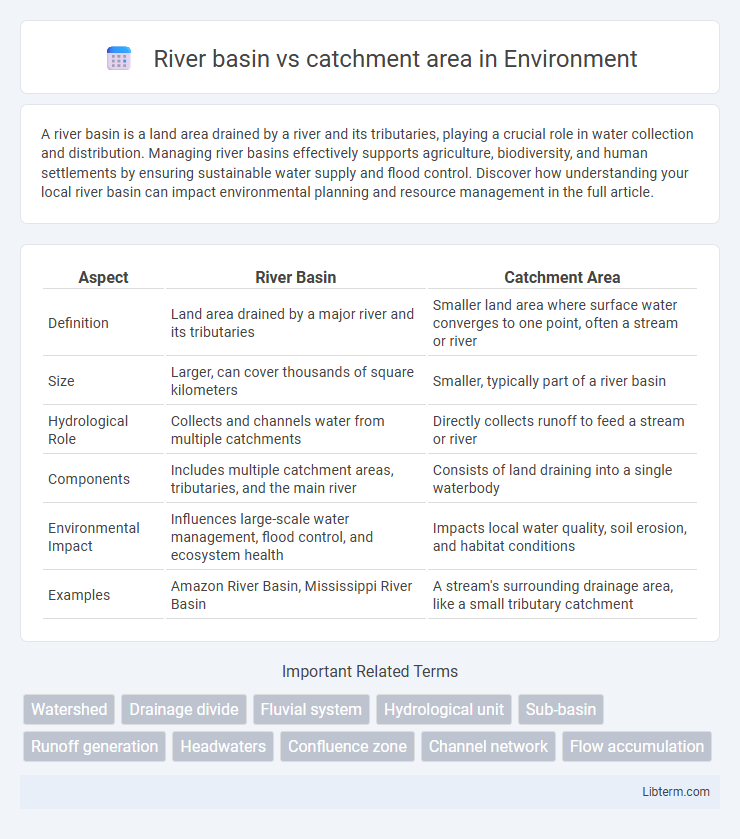 catchment area vs River basin in Environment - What is The Difference?
