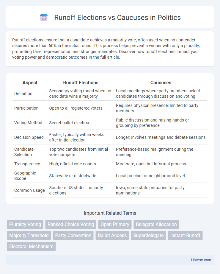 Caucuses vs Runoff Elections in Politics - What is The Difference?
