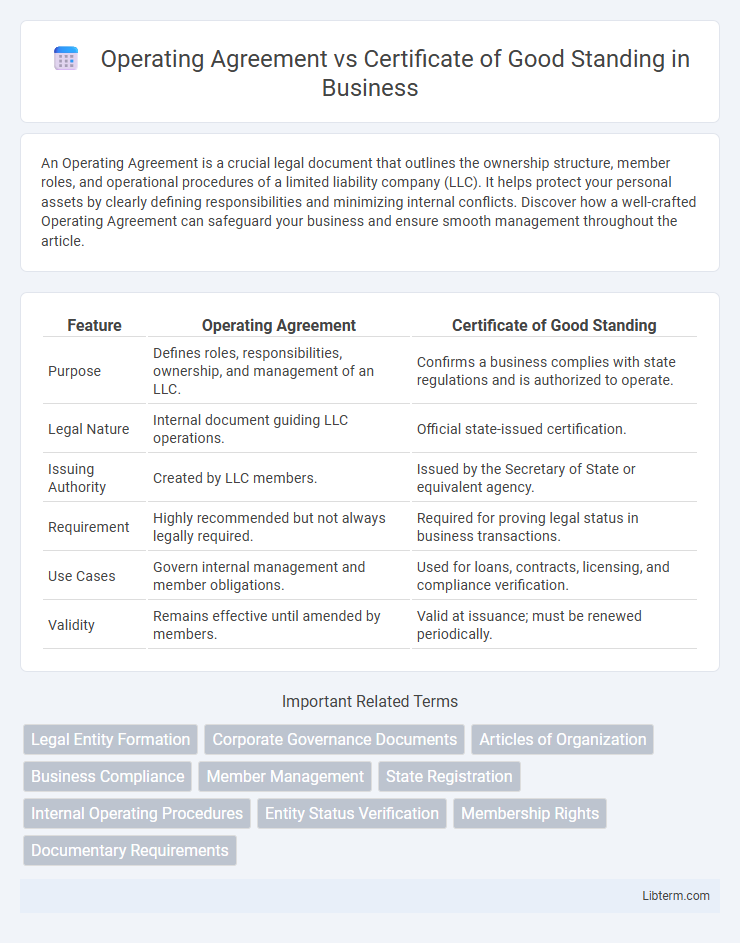 Certificate of Good Standing vs Operating Agreement in Business - What is The Difference?