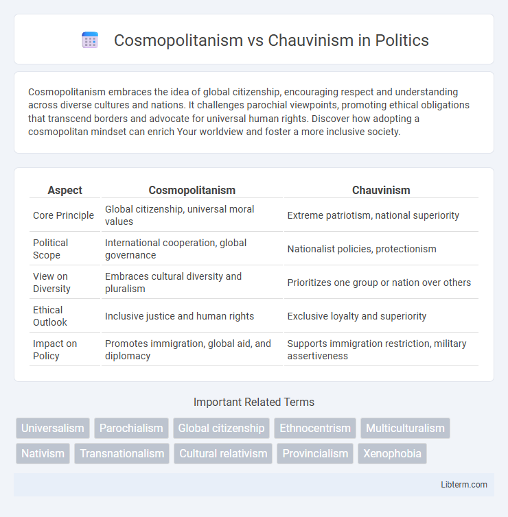 Chauvinism vs Cosmopolitanism in Politics - What is The Difference?
