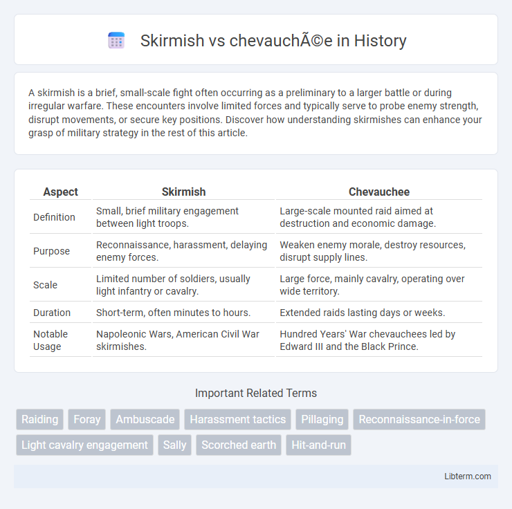 chevauchée vs Skirmish in History - What is The Difference?