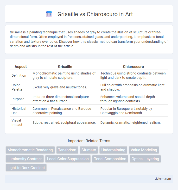 Chiaroscuro vs Grisaille in Art - What is The Difference?