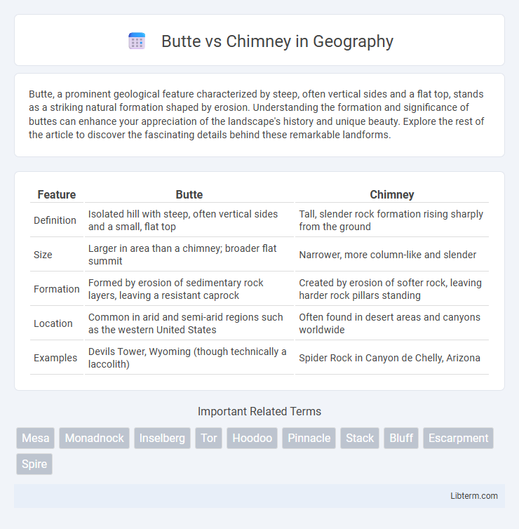 Chimney vs Butte in Geography - What is The Difference?