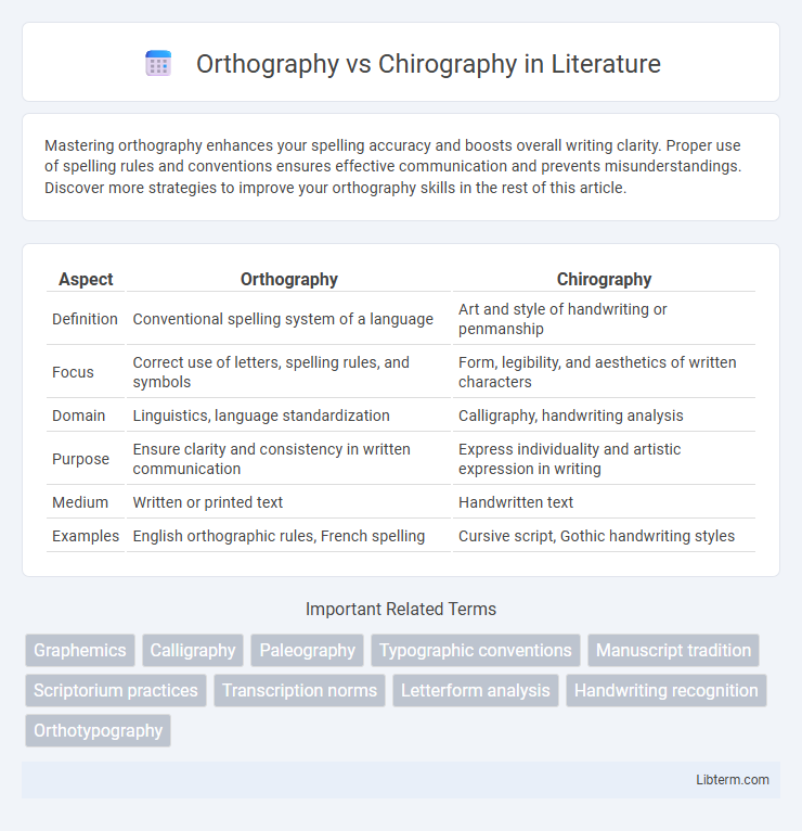 Chirography vs Orthography in Literature - What is The Difference?