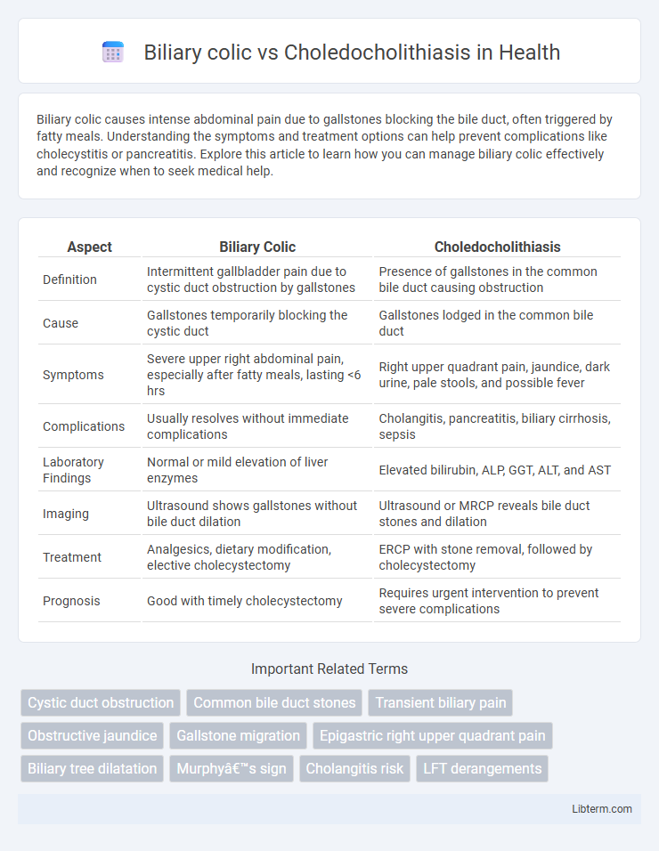 Choledocholithiasis vs Biliary colic in Health - What is The Difference?