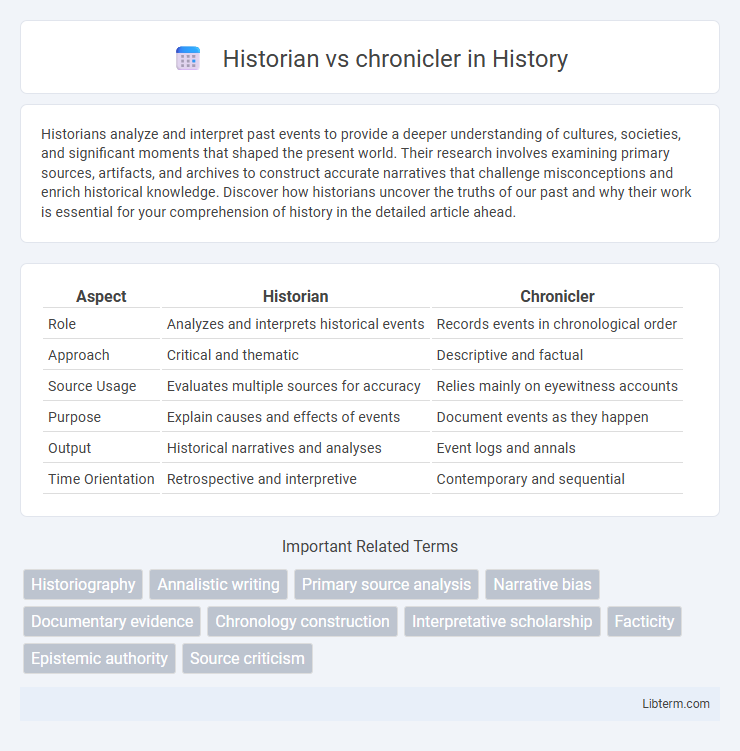 chronicler vs Historian in History - What is The Difference?