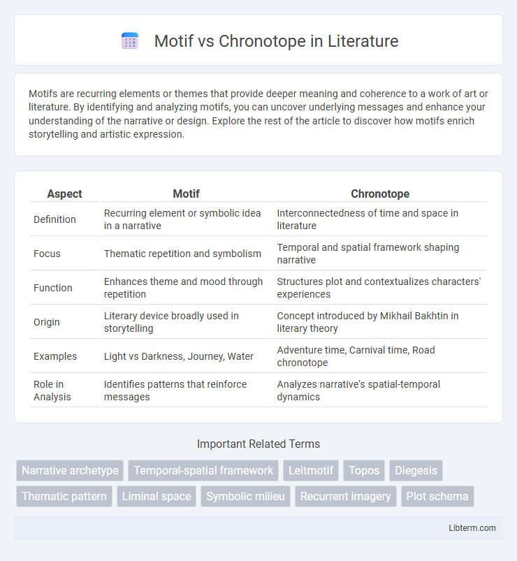 Chronotope vs Motif in Literature - What is The Difference?