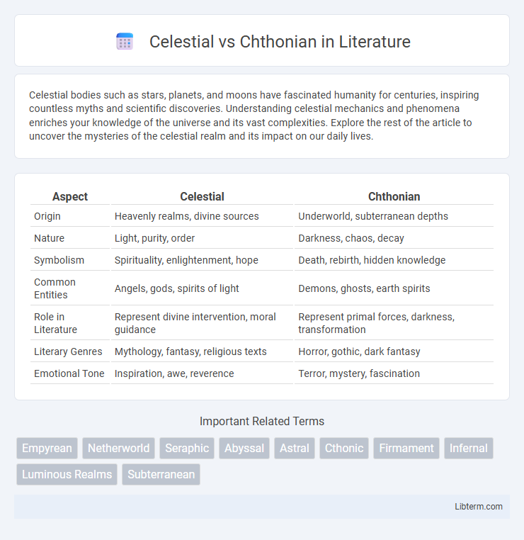 Chthonian vs Celestial in Literature - What is The Difference?