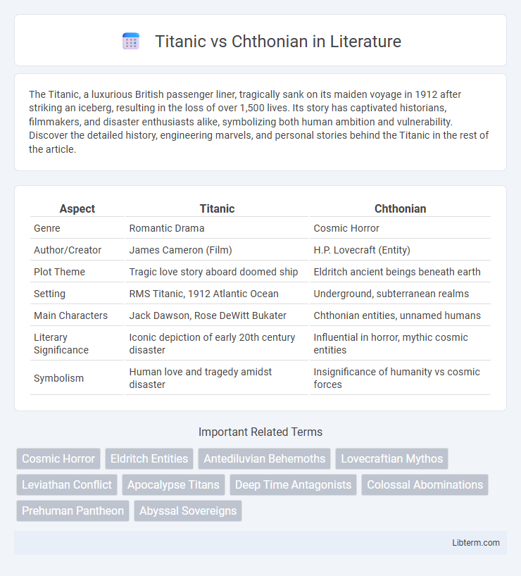 Chthonian vs Titanic in Literature - What is The Difference?