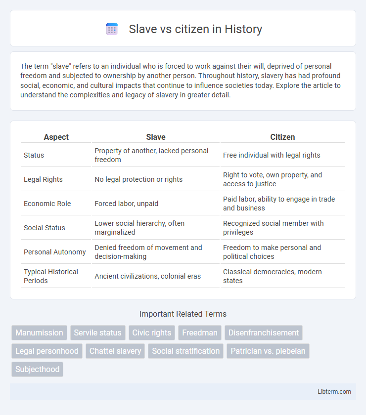 citizen vs Slave in History - What is The Difference?