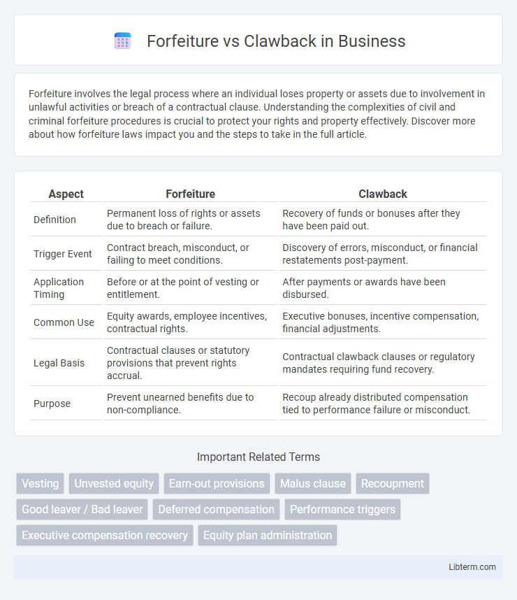 Clawback vs Forfeiture in Business - What is The Difference?