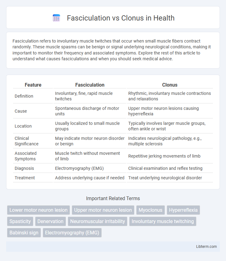 Clonus vs Fasciculation in Health - What is The Difference?