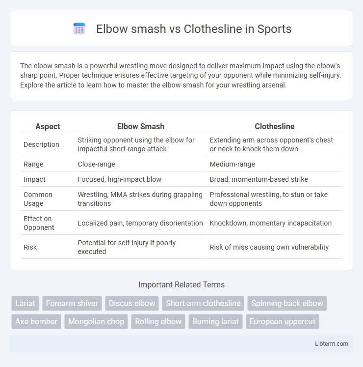 Clothesline vs Elbow smash in Sports - What is The Difference?