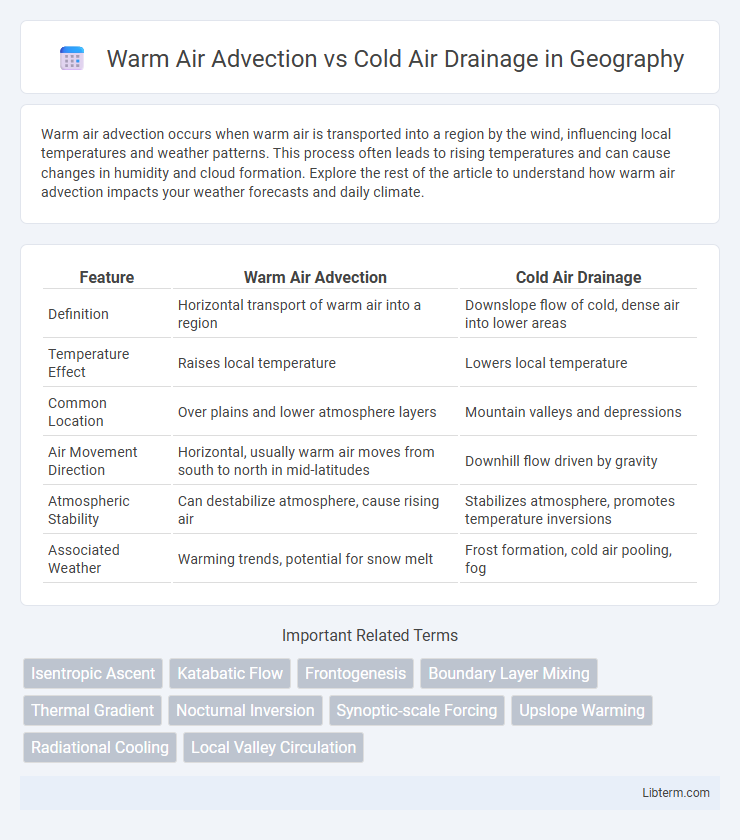 Cold Air Drainage vs Warm Air Advection in Geography - What is The Difference?