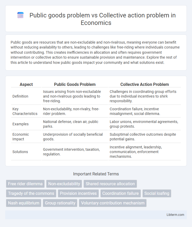 Collective action problem vs Public goods problem in Economics - What is The Difference?
