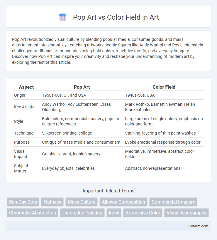 Color Field vs Pop Art in Art - What is The Difference?