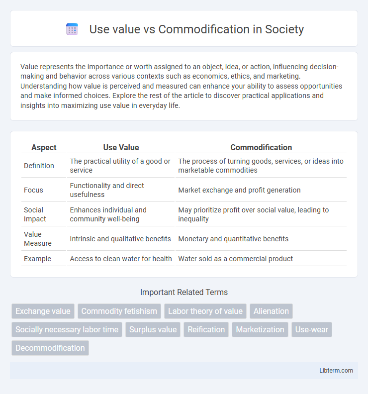 Commodification vs Use value in Society - What is The Difference?