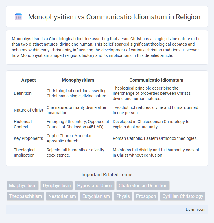 Communicatio Idiomatum vs Monophysitism in Religion - What is The Difference?