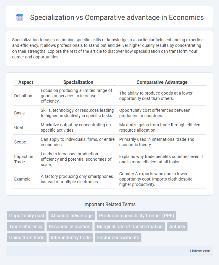 Comparative advantage vs Specialization in Economics - What is The Difference?