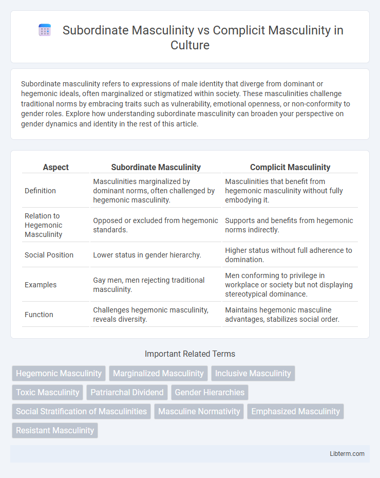Complicit Masculinity vs Subordinate Masculinity in Culture - What is The Difference?