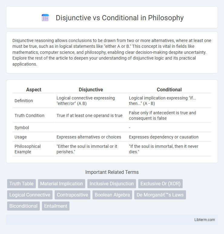 Conditional vs Disjunctive in Philosophy - What is The Difference?