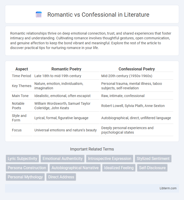 Confessional vs Romantic in Literature - What is The Difference?