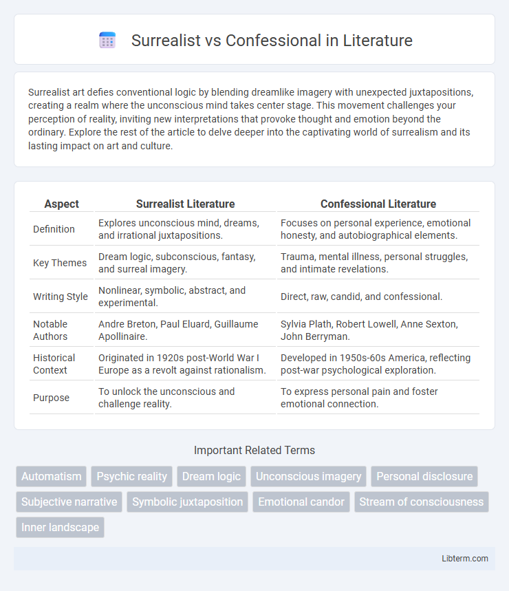 Confessional vs Surrealist in Literature - What is The Difference?