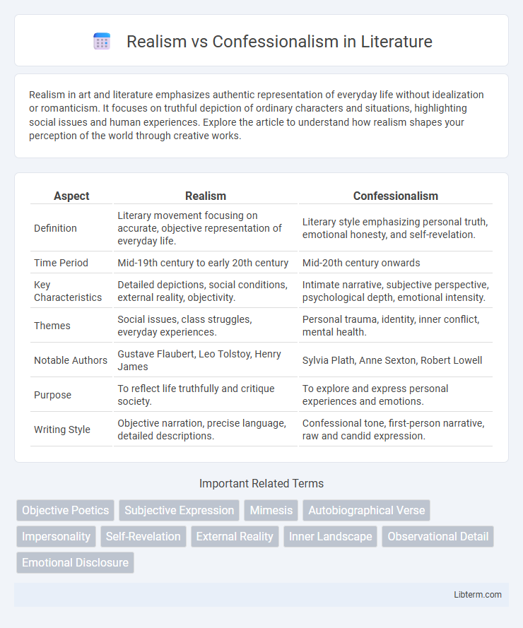 Confessionalism vs Realism in Literature - What is The Difference?
