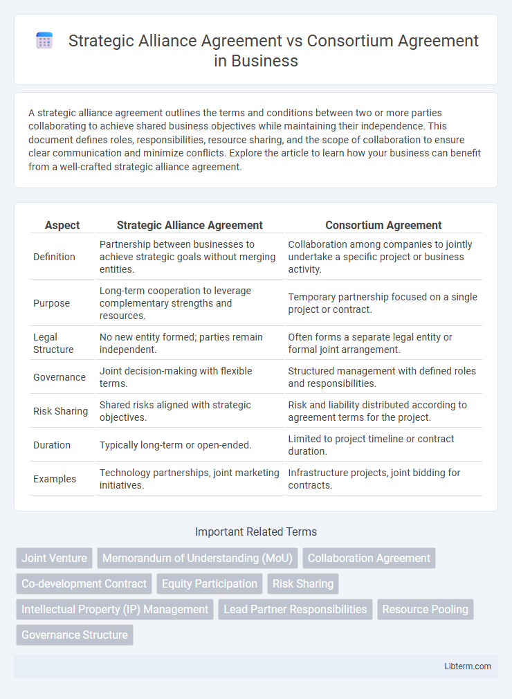 Consortium Agreement vs Strategic Alliance Agreement in Business - What is The Difference?