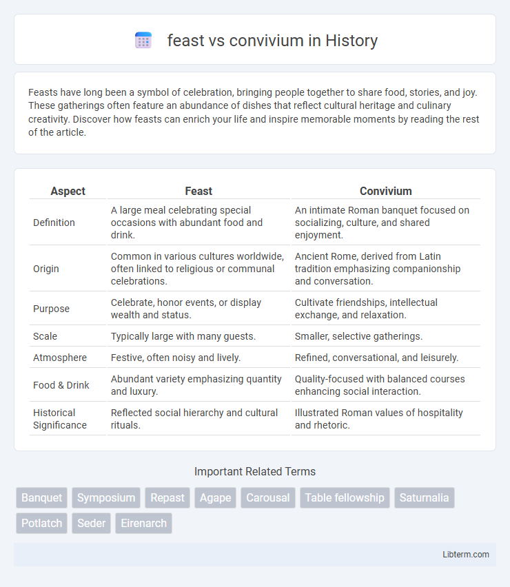 convivium vs feast in History - What is The Difference?