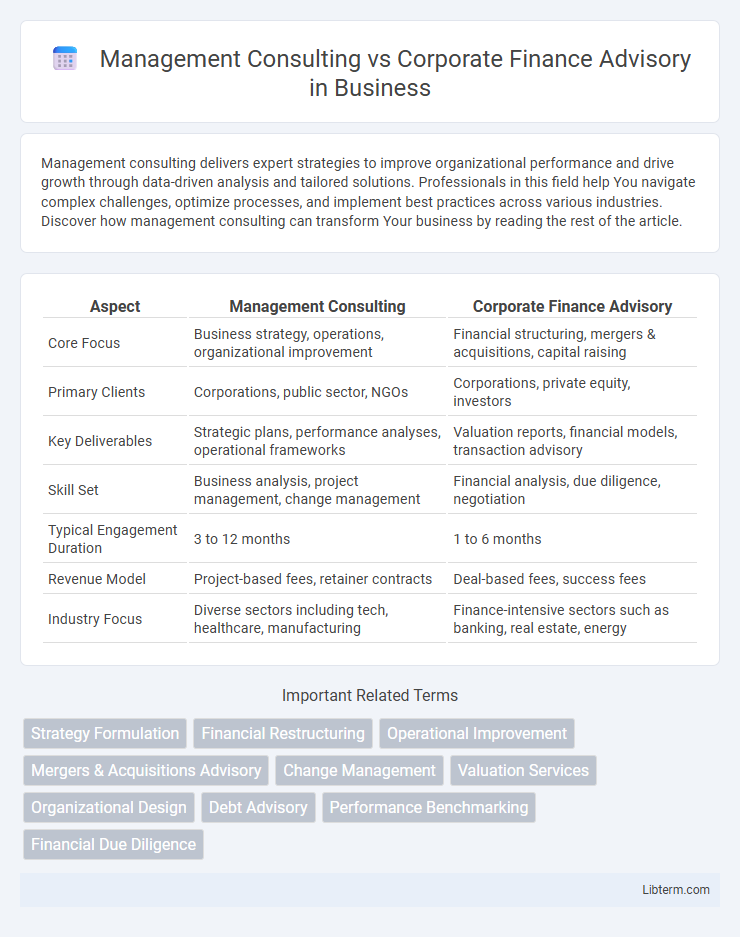 Corporate Finance Advisory vs Management Consulting in Business - What is The Difference?