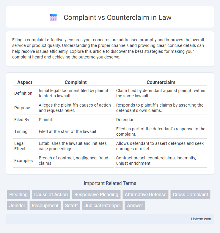 Counterclaim vs Complaint in Law - What is The Difference?