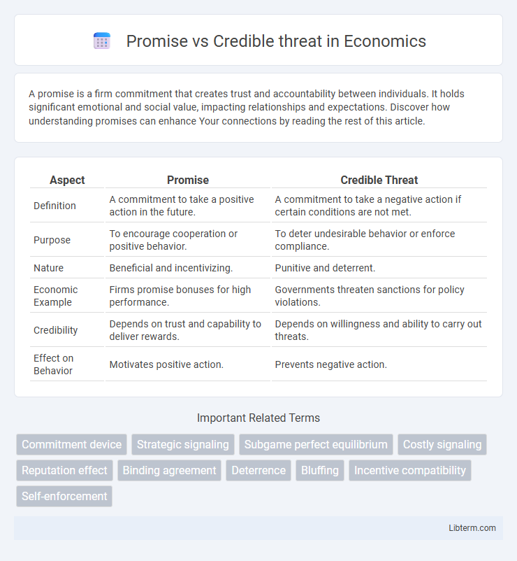 Credible threat vs Promise in Economics - What is The Difference?