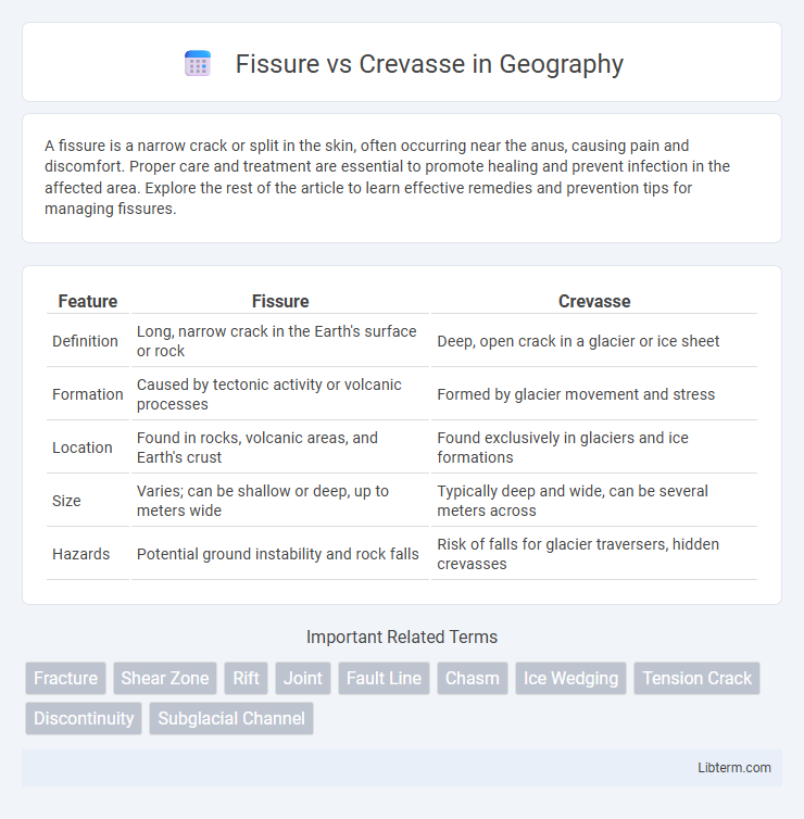 Crevasse vs Fissure in Geography - What is The Difference?