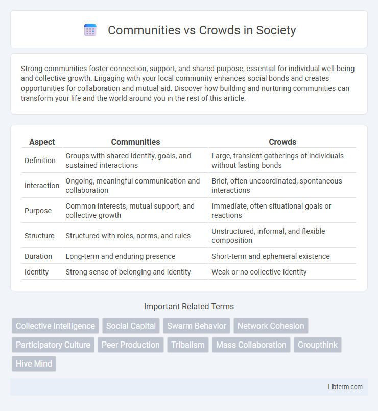 Crowds vs Communities in Society - What is The Difference?