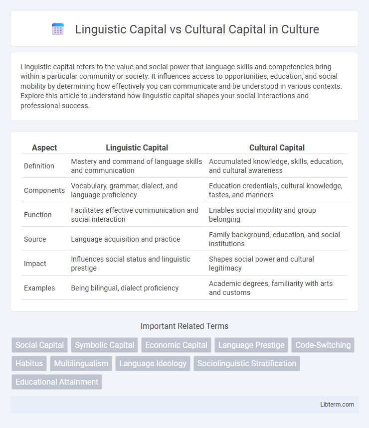 Cultural Capital vs Linguistic Capital in Culture - What is The Difference?