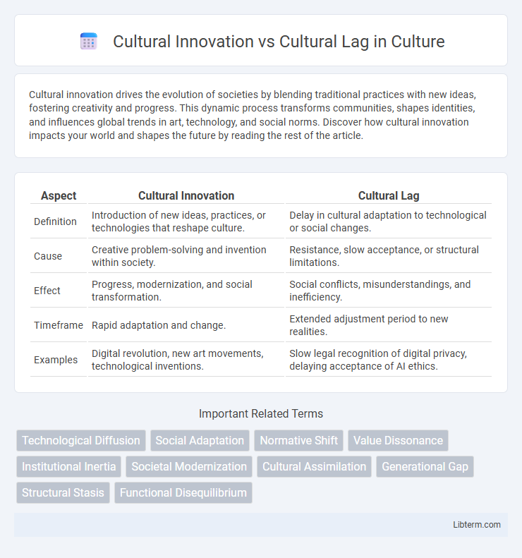 Cultural Lag vs Cultural Innovation in Culture - What is The Difference?