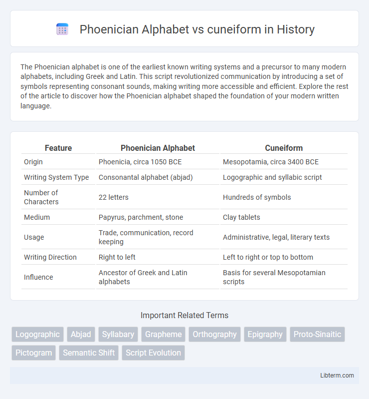 cuneiform vs Phoenician Alphabet in History - What is The Difference?