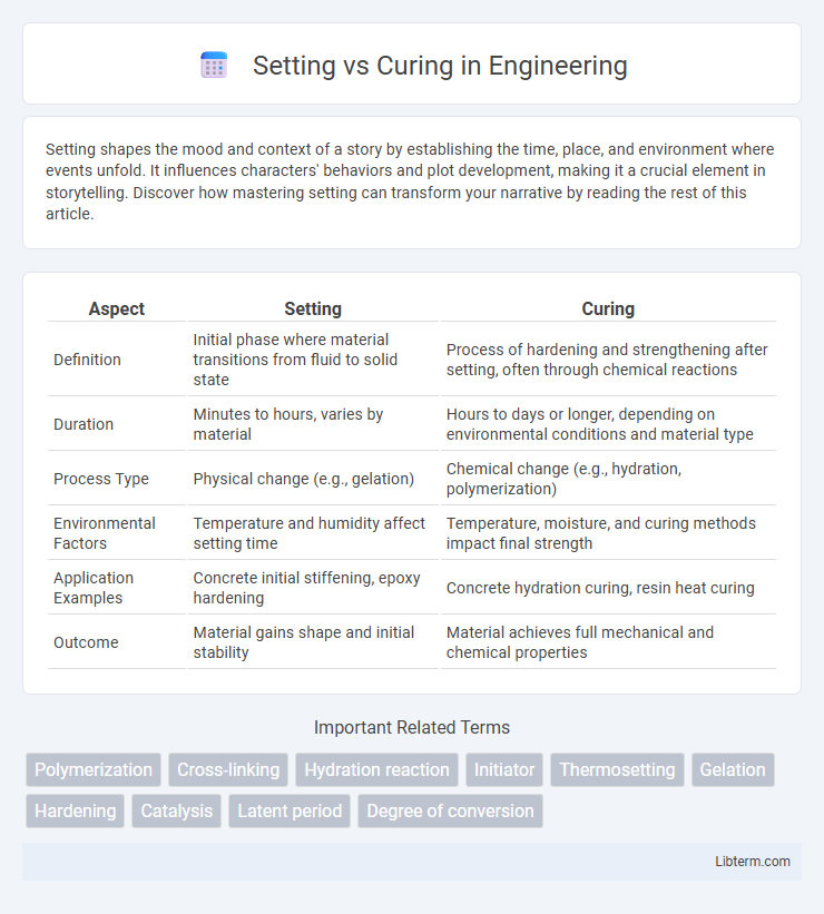 Curing vs Setting in Engineering - What is The Difference?