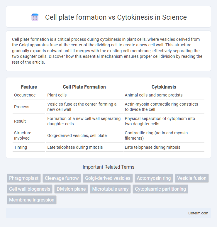 Cytokinesis vs Cell plate formation in Science - What is The Difference?