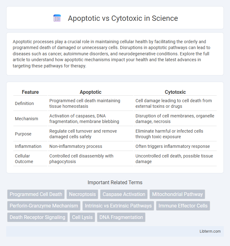 Cytotoxic vs Apoptotic in Science - What is The Difference?