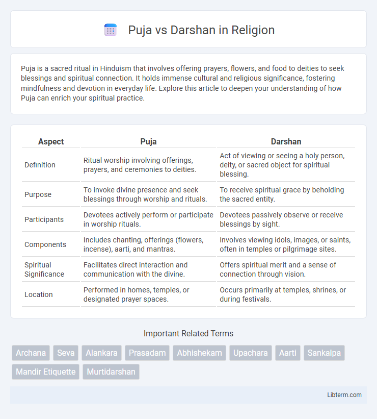 Darshan vs Puja in Religion - What is The Difference?