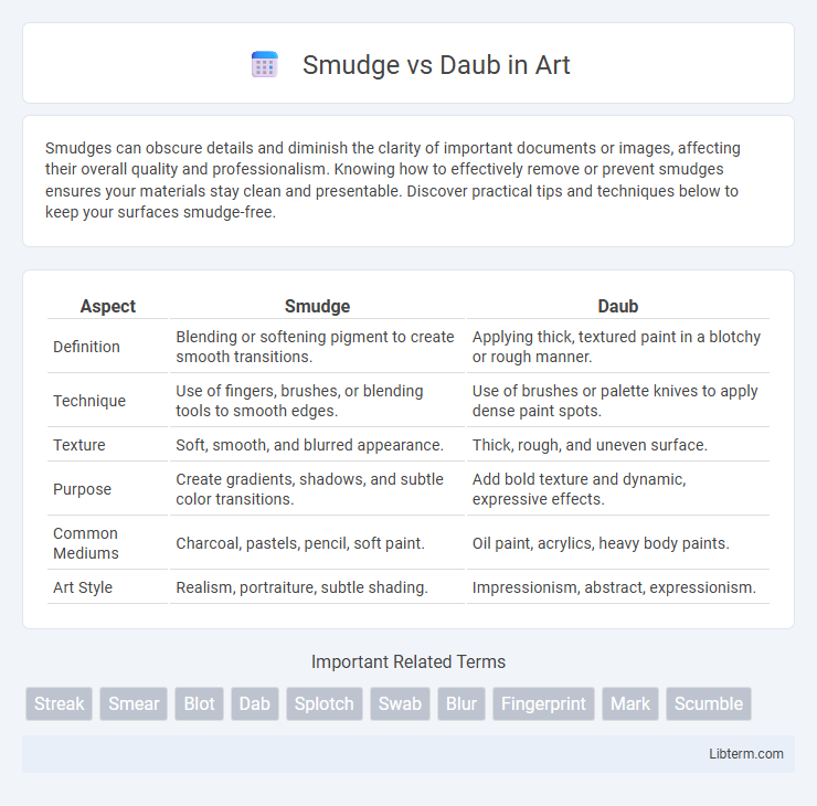 Daub vs Smudge in Art - What is The Difference?