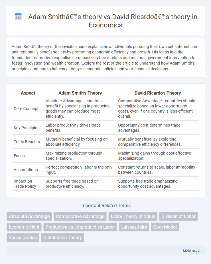 David Ricardo’s theory vs Adam Smith’s theory in Economics - What is The Difference?