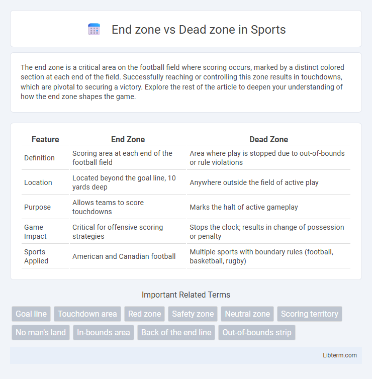 Dead zone vs End zone in Sports - What is The Difference?