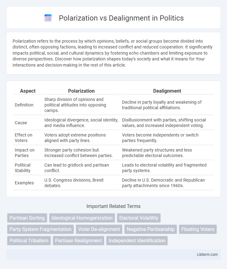 Dealignment vs Polarization in Politics - What is The Difference?