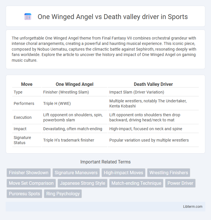 Death valley driver vs One Winged Angel in Sports - What is The Difference?