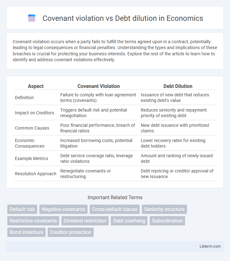 Debt dilution vs Covenant violation in Economics - What is The Difference?