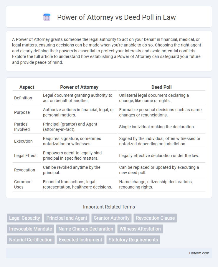 Deed Poll vs Power of Attorney in Law - What is The Difference?