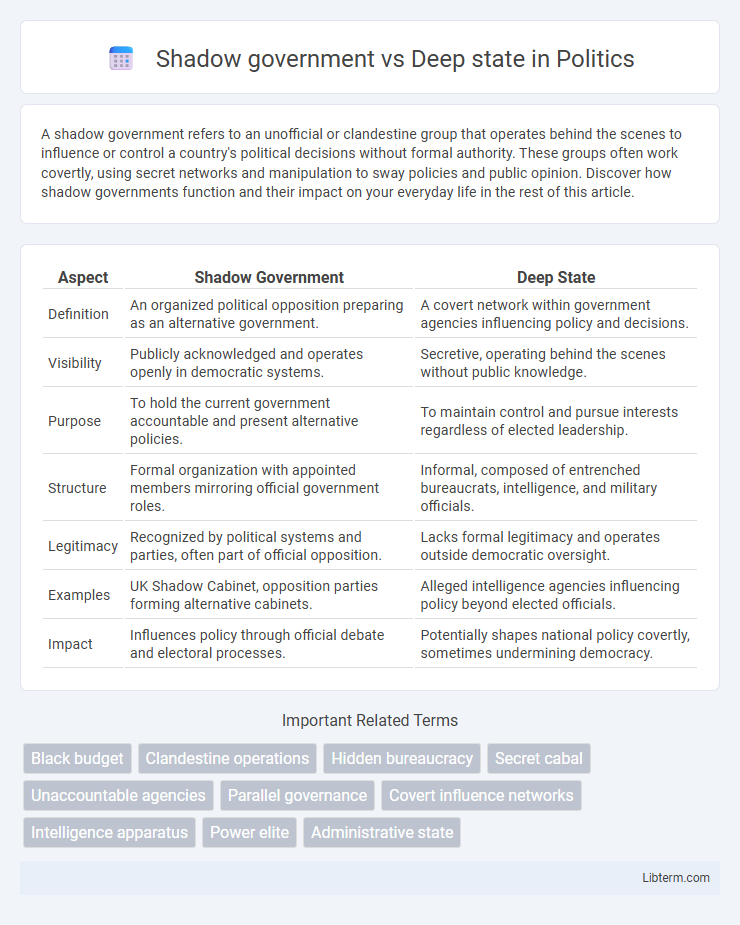 Deep state vs Shadow government in Politics - What is The Difference?